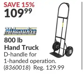 Princess Auto 800 lb Hand Truck D-handle offer