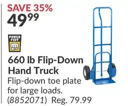 Princess Auto 660 lb Flip-Down Hand Truck offer