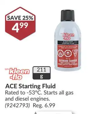 Princess Auto ACE Starting Fluid offer