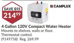 Princess Auto 4 Gallon 120V Compact Water Heater offer