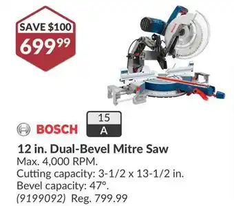 Princess Auto 12 in. Dual-Bevel Mitre Saw offer