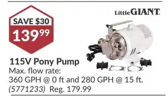 Princess Auto 115V Pony Pump offer