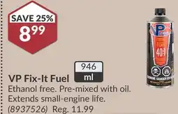 Princess Auto VP Fix-It Fuel offer