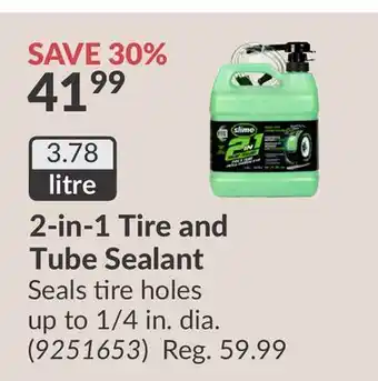 Princess Auto 2-in-1 Tire and Tube Sealant offer