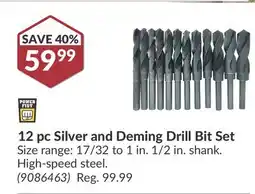 Princess Auto 12 pc Silver and Deming Drill Bit Set offer