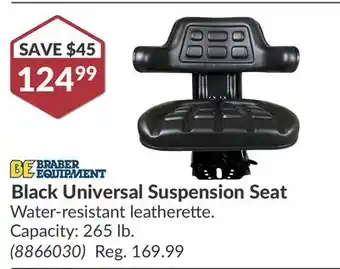 Princess Auto Black Universal Suspension Seat offer