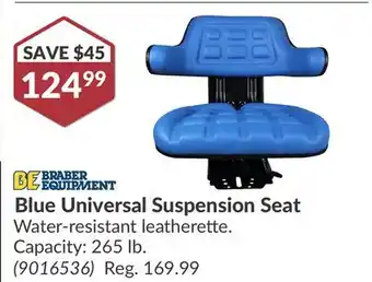 Princess Auto Blue Universal Suspension Seat offer