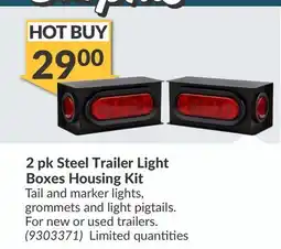 Princess Auto 2 pk Steel Trailer Light Boxes Housing Kit offer