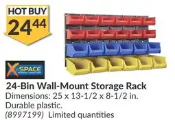 Princess Auto 24-Bin Wall-Mount Storage Rack Dimensions: 25 x 13-1/2 x 8-1/2 in offer