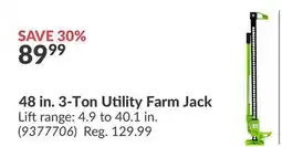 Princess Auto 48 in. 3-Ton Utility Farm Jack offer