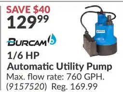 Princess Auto 1/6 HP Automatic Utility Pump offer