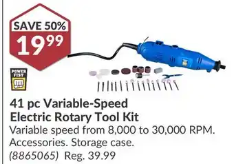 Princess Auto 41 pc Variable-Speed Electric Rotary Tool Kit offer