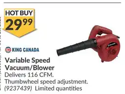 Princess Auto Variable Speed Vacuum/Blower offer