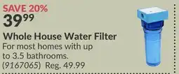 Princess Auto Whole House Water Filter offer