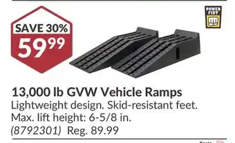 Princess Auto 13, 000 lb GVW Vehicle Ramps offer