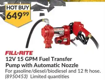 Princess Auto 12V 15 GPM Fuel Transfer Pump offer