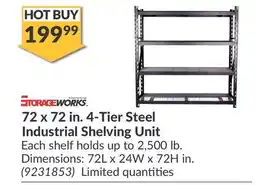 Princess Auto 72 x 72 in. 4-Tier Steel Industrial Shelving Unit offer