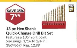 Princess Auto 13 pc Hex Shank Quick-Change Drill Bit Set offer