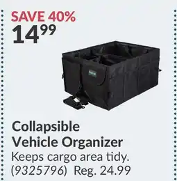 Princess Auto Collapsible Vehicle Organizer offer