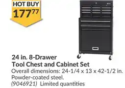 Princess Auto 24 in. 8-Drawer Tool Chest and Cabinet Set offer