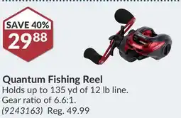 Princess Auto Quantum Fishing Reel offer