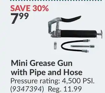 Princess Auto Mini Grease Gun with Pipe and Hose offer