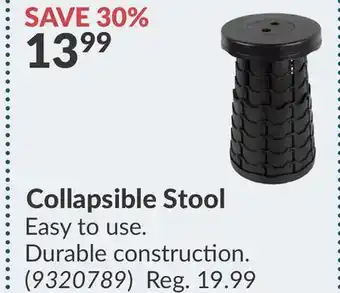 Princess Auto Collapsible Stool offer