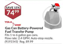 Princess Auto Gas Can Battery-Powered Fuel Transfer Pump offer