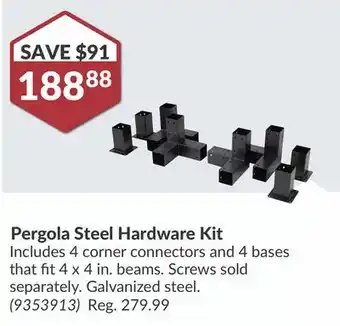 Princess Auto Pergola Steel Hardware Kit offer