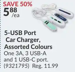 Princess Auto 5-USB Port Car Charger offer