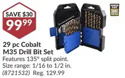 Princess Auto 29 pc Cobalt M35 Drill Bit Set offer