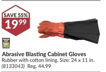 Princess Auto Abrasive Blasting Cabinet Gloves offer