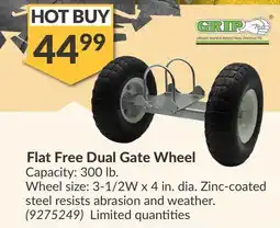 Princess Auto Flat Free Dual Gate Wheel offer