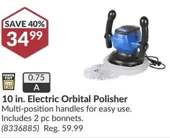 Princess Auto 10 in. Electric Orbital Polisher offer