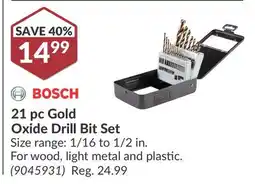 Princess Auto 21 pc Gold Oxide Drill Bit Set offer