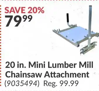 Princess Auto 20 in. Mini Lumber Mill Chainsaw Attachment offer