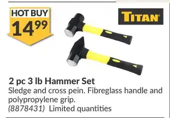 Princess Auto 2 pc 3 lb Hammer Set offer