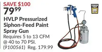 Princess Auto HVLP Pressurized Siphon-Feed Paint Spray Gun offer