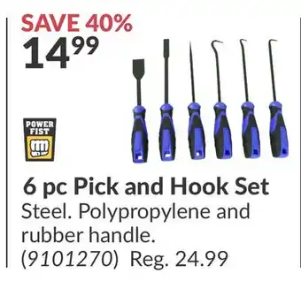 Princess Auto 6 pc Pick and Hook Set offer