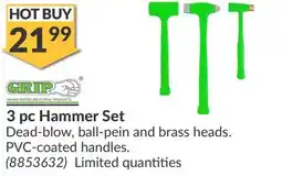 Princess Auto GRAND RAPIDS INDUSTRIAL PRODUCTS 3 pc Hammer Set offer