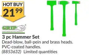 Princess Auto GRAND RAPIDS INDUSTRIAL PRODUCTS 3 pc Hammer Set offer