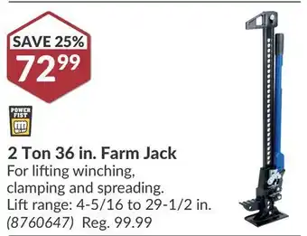 Princess Auto 2 Ton 36 in. Farm Jack offer