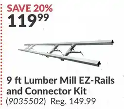 Princess Auto 9 ft Lumber Mill EZ-Rails and Connector Kit offer