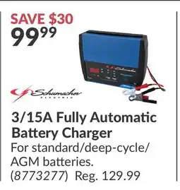 Princess Auto 3/15A Fully Automatic Battery Charger offer