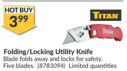 Princess Auto Folding/Locking Utility Knife offer