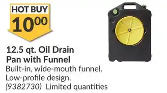 Princess Auto 12.5 qt. Oil Drain Pan with Funnel offer