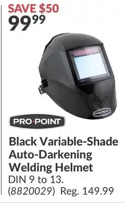 Princess Auto Black Variable-Shade Auto-Darkening Welding Helmet offer