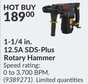 Princess Auto 1-1/4 in. 12.5A SDS-Plus Rotary Hammer offer