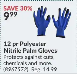 Princess Auto pr Polyester Nitrile Palm Gloves offer