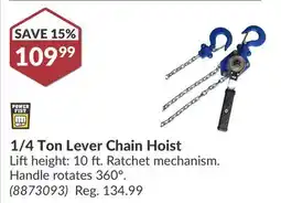 Princess Auto 1/4 Ton Lever Chain Hoist offer